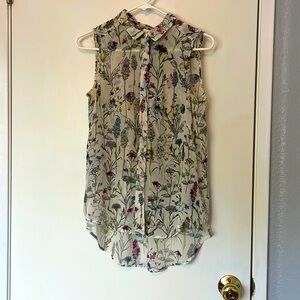 H&M Floral Sleeveless Shirt